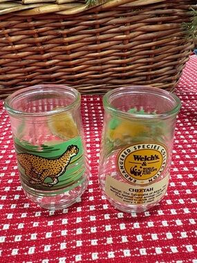 Welch's World Wildlife Fund Cheetah Juice Glass Set - Yellow & Green